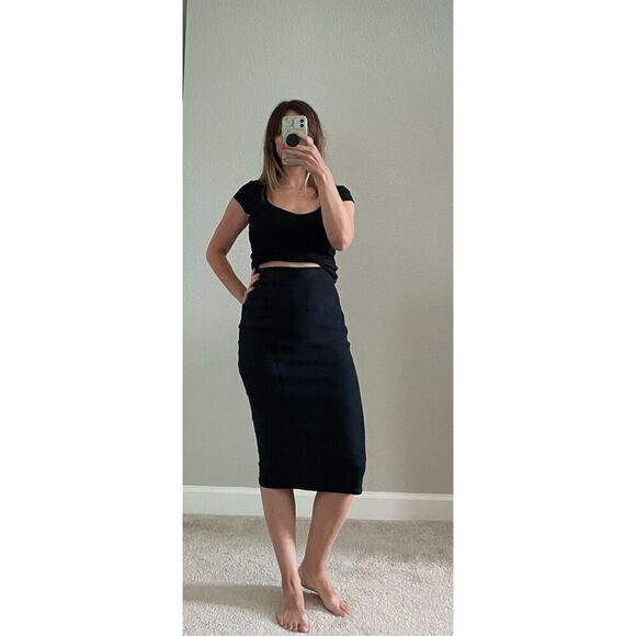 Prologue Vegan Suede Pencil Skirt Size XS - Picture 1 of 6